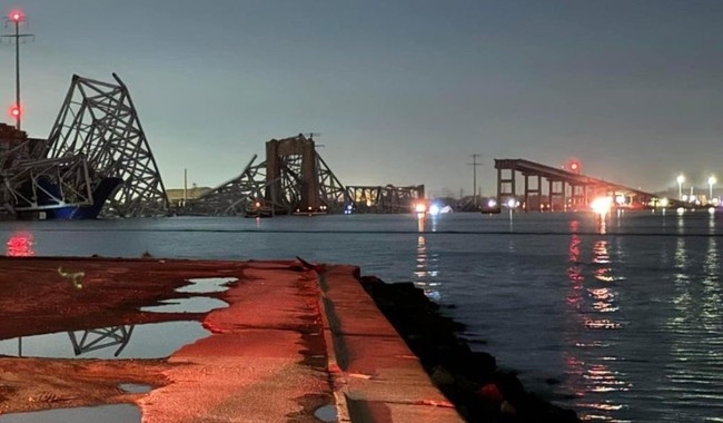 BREAKING: Baltimore's Key Bridge Collapses After Container Ship Crash, 'Developing Mass Casualty Event'