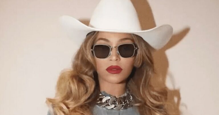 Beyoncé Is a High Fashion 'Cowboy Carter' In Cut-Out Jeans &amp; Cropped Denim