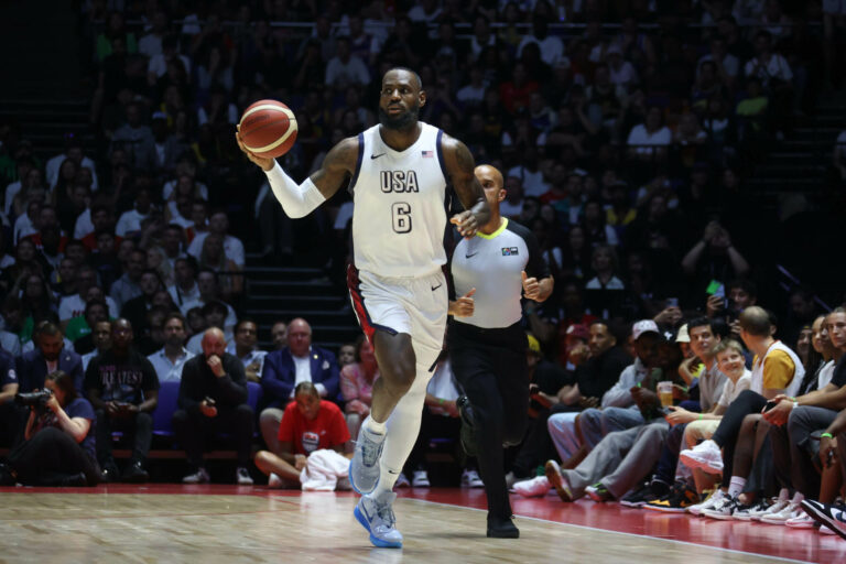 LeBron James' fourth-quarter scoring propels Team USA past Germany in final exhibition game before Olympics