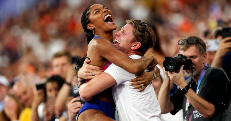 Tara Davis-Woodhall ‘Almost Blacked Out’ Hugging Husband After Winning Gold