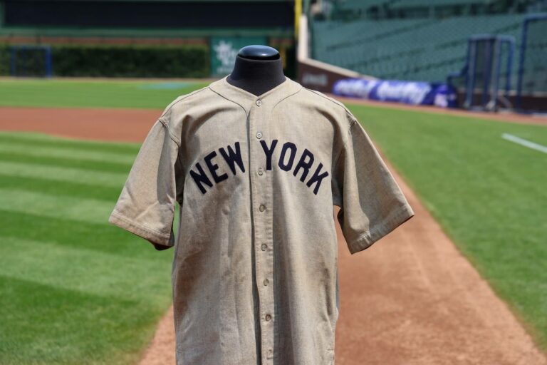 Babe Ruth 'called shot' jersey sells for record $24 million at auction