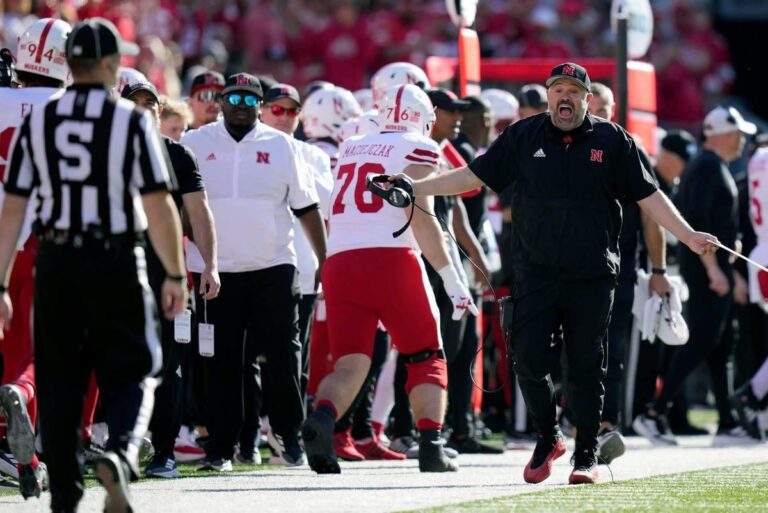 Nebraska coach Matt Rhule frustrated by missed calls but defends Big Ten officials