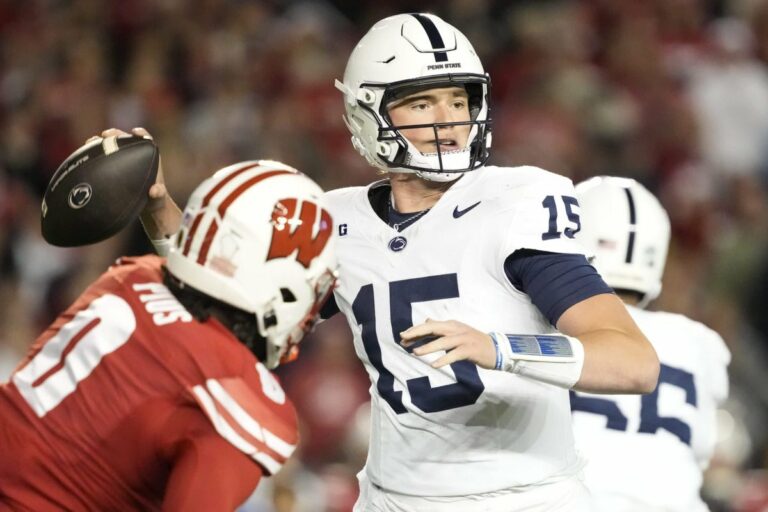 Penn State QB Drew Allar doesn't start second half vs. Wisconsin due to apparent injury