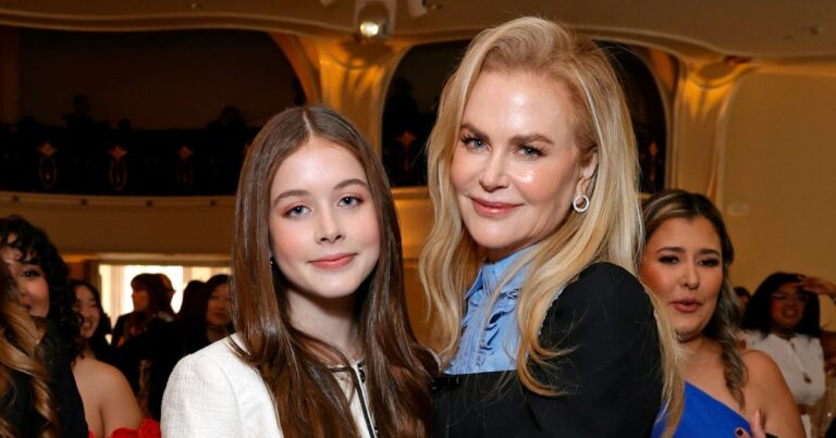 Nicole Kidman and Daughter Faith Margaret Coordinate In School Girl Style