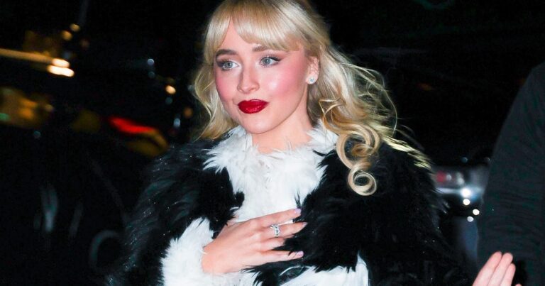 Sabrina Carpenter Wears Naomi Campbell's Furry Vintage Dress From the ’90s