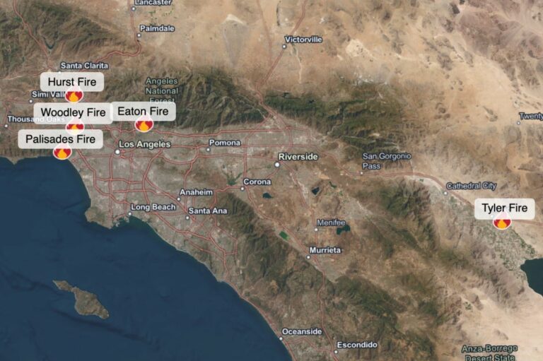 LA wildfires mapped: Palisades and Eaton blazes now cover more than 5,000 acres