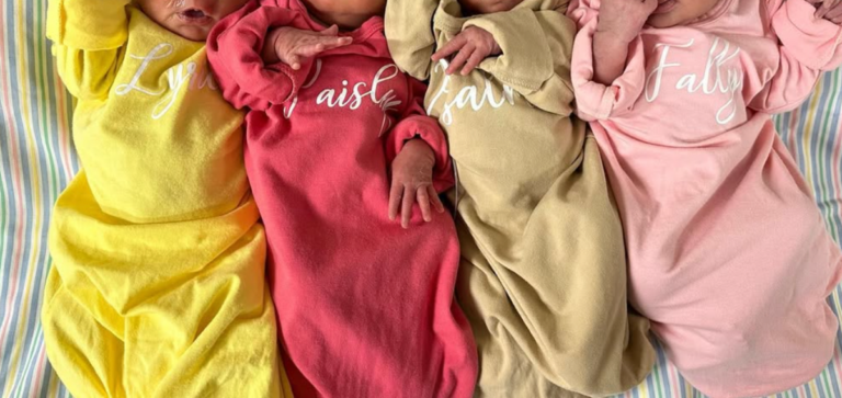 Couple stunned by extremely rare outcome of quadruplet birth: ‘My husband was about to pass out’