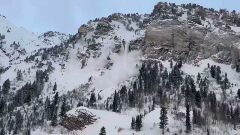 Watch avalanche barrel toward drivers on Utah roadway as snow inundates region