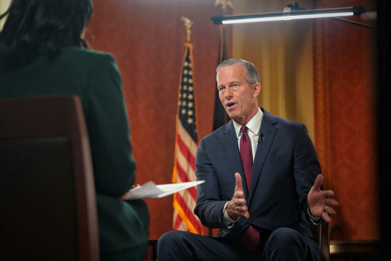 Sen. John Thune says House Speaker Mike Johnson has a ‘really tough job’ ahead with a thin GOP majority